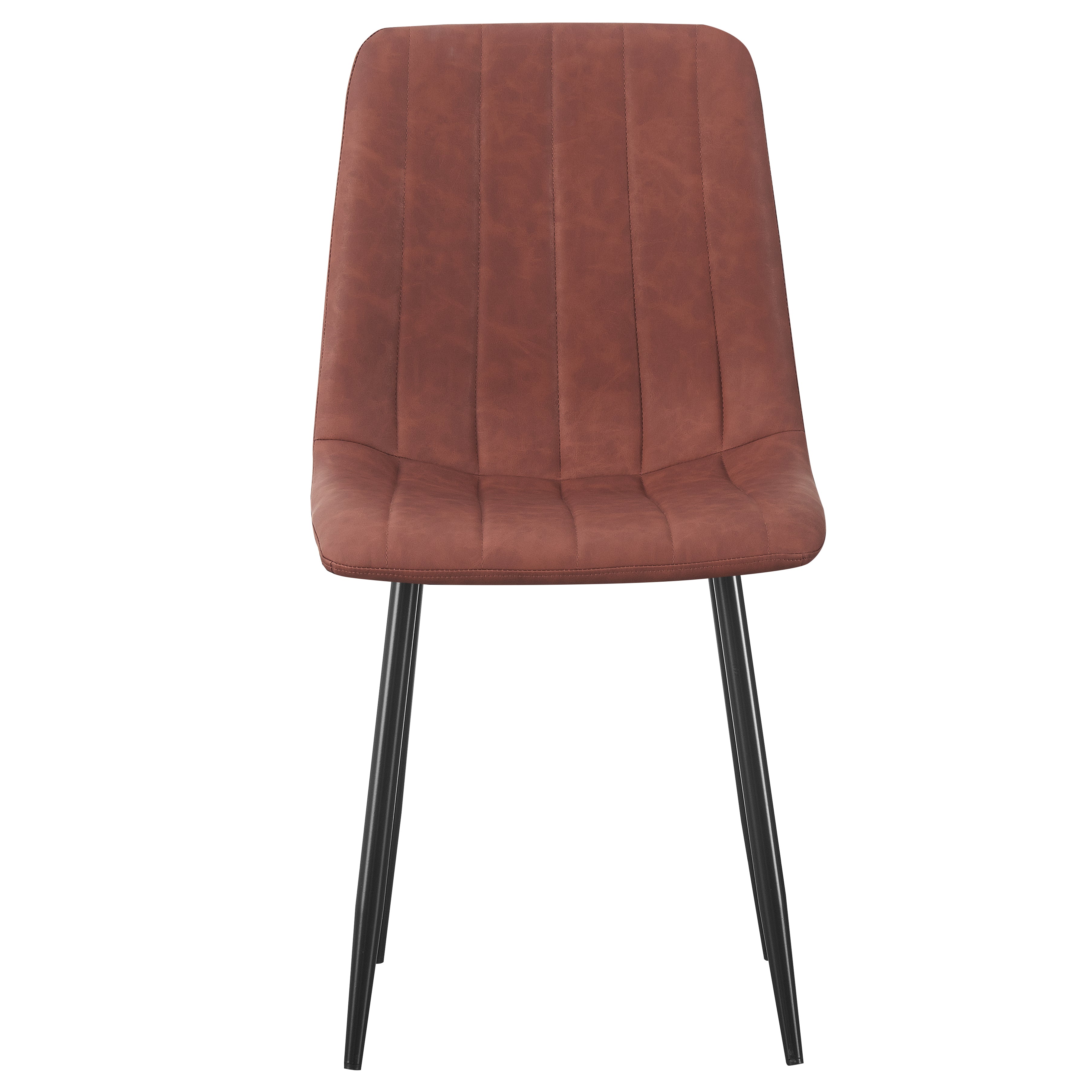 BRIBRION Dining Chairs Set of 2 Upholstered PU/Velvet Faux Leather Black Metal Legs for Kitchen