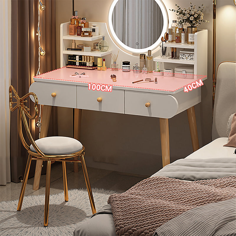 Dressing Table With LED Lights And 4 Drawers