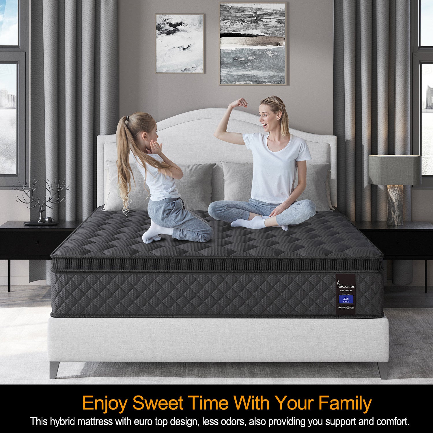 Viscountess Queen Double King Single Bed Mattress Gel Memory Foam Pocket Spring 34cm