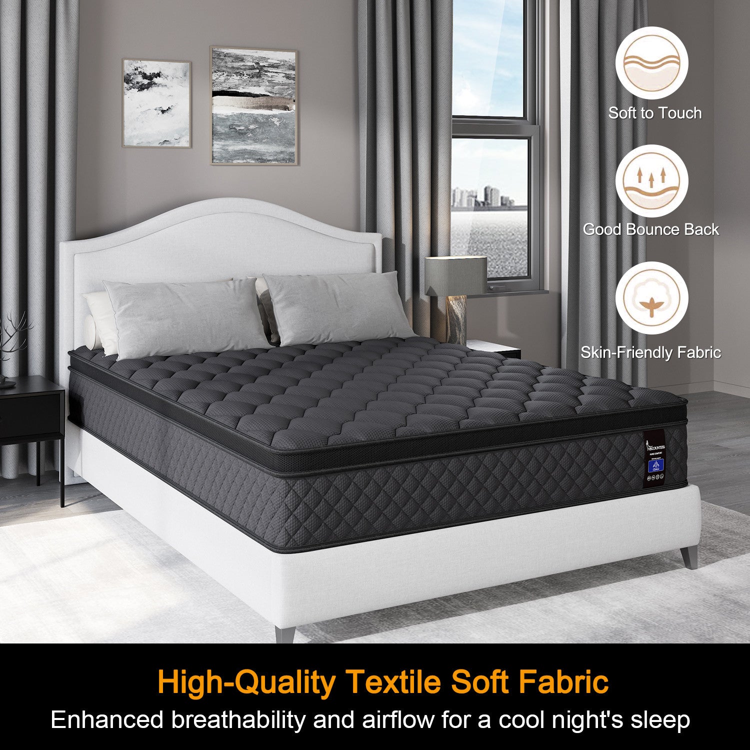 Viscountess Queen Double King Single Bed Mattress Gel Memory Foam Pocket Spring 34cm