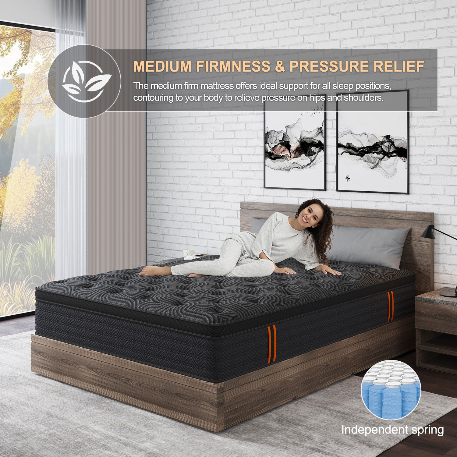 Viscountess 34cm Mattresses Queen Double King Single Euro Top Medium Firm Memory Foam Bed