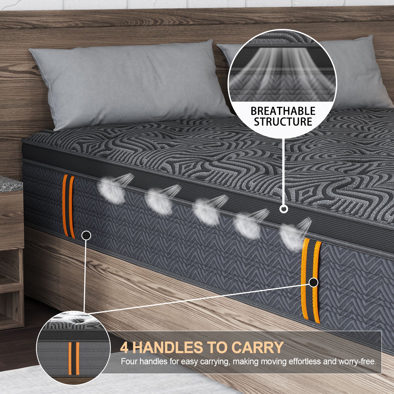 Viscountess 34cm Mattresses Queen Double King Single Euro Top Medium Firm Memory Foam Bed