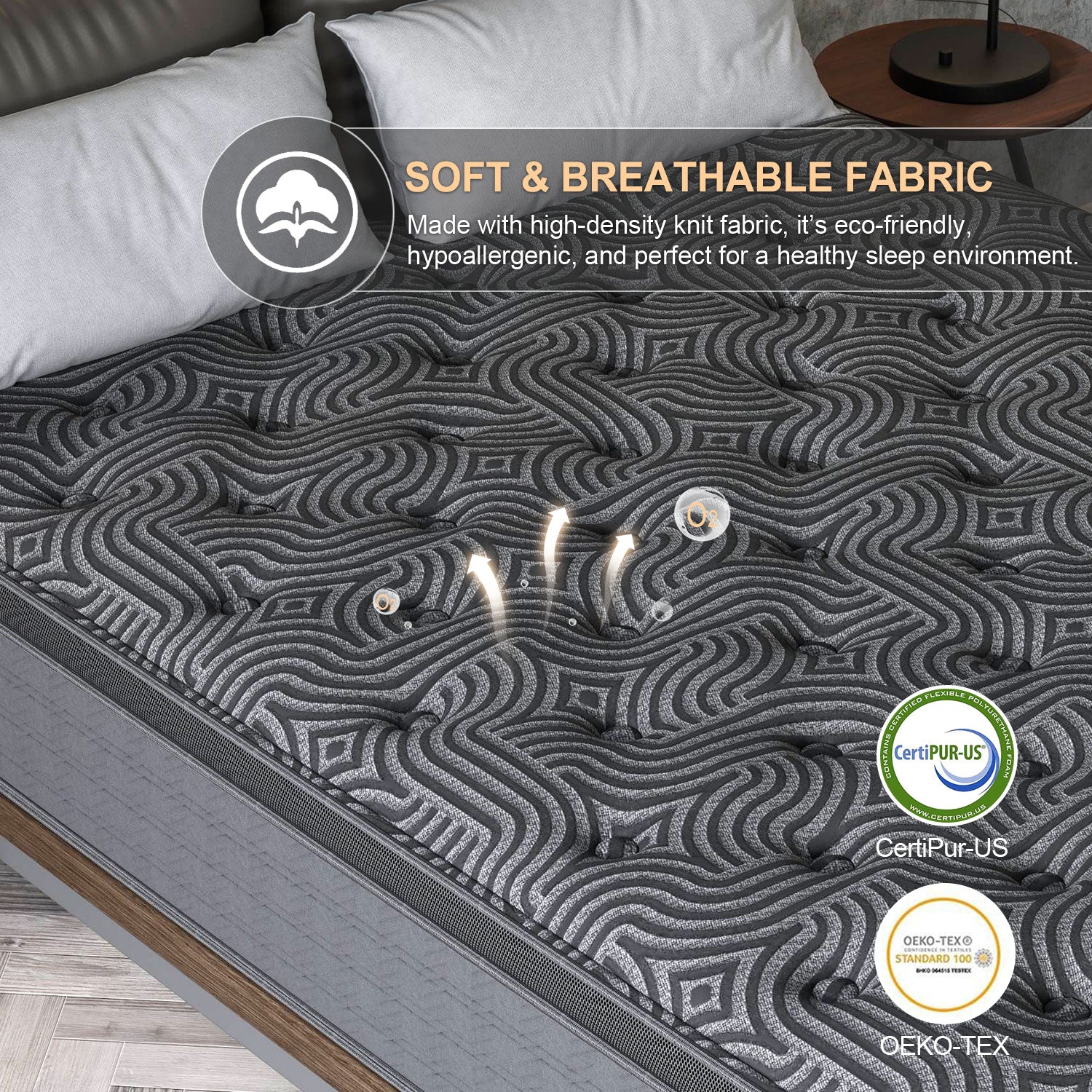 Viscountess 34cm Mattresses Queen Double King Single Euro Top Medium Firm Memory Foam Bed