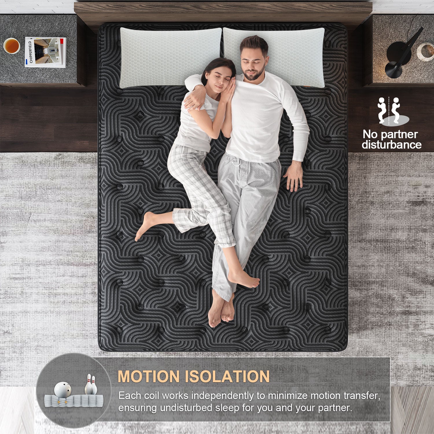 Viscountess 34cm Mattresses Queen Double King Single Euro Top Medium Firm Memory Foam Bed