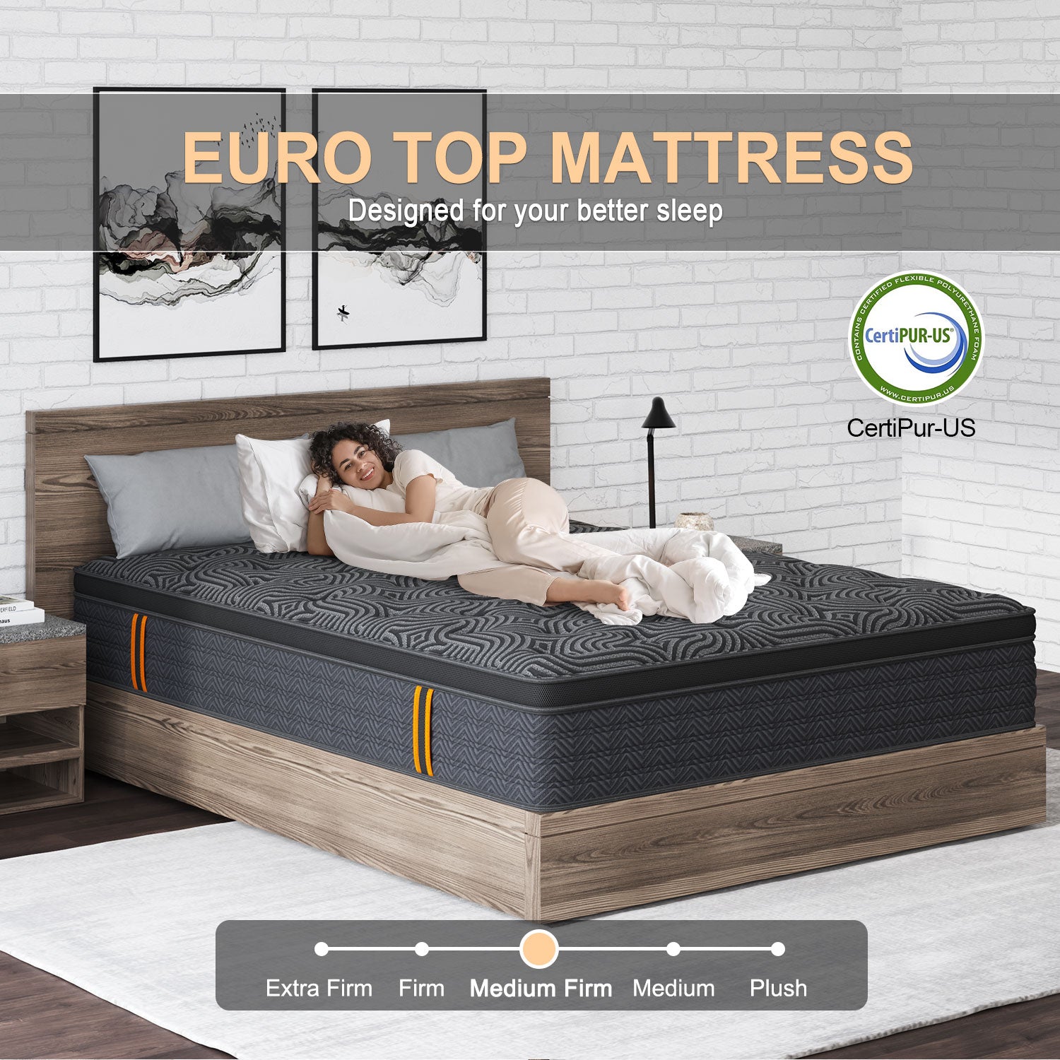 Viscountess 30cm Mattress Queen Double King Single Bed Medium Firm Spring Foam Euro Top