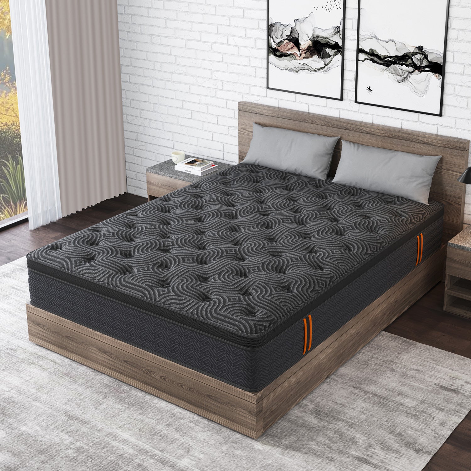 Viscountess 30cm Mattress Queen Double King Single Bed Medium Firm Spring Foam Euro Top