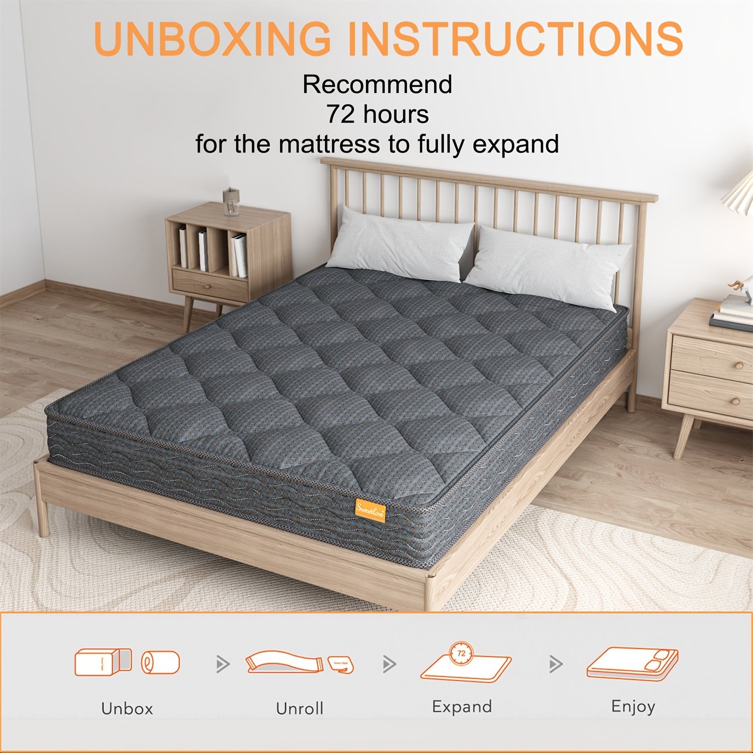 Sweetlove Single Bed Mattress 16cm Foam Medium Firm Bonnell Spring