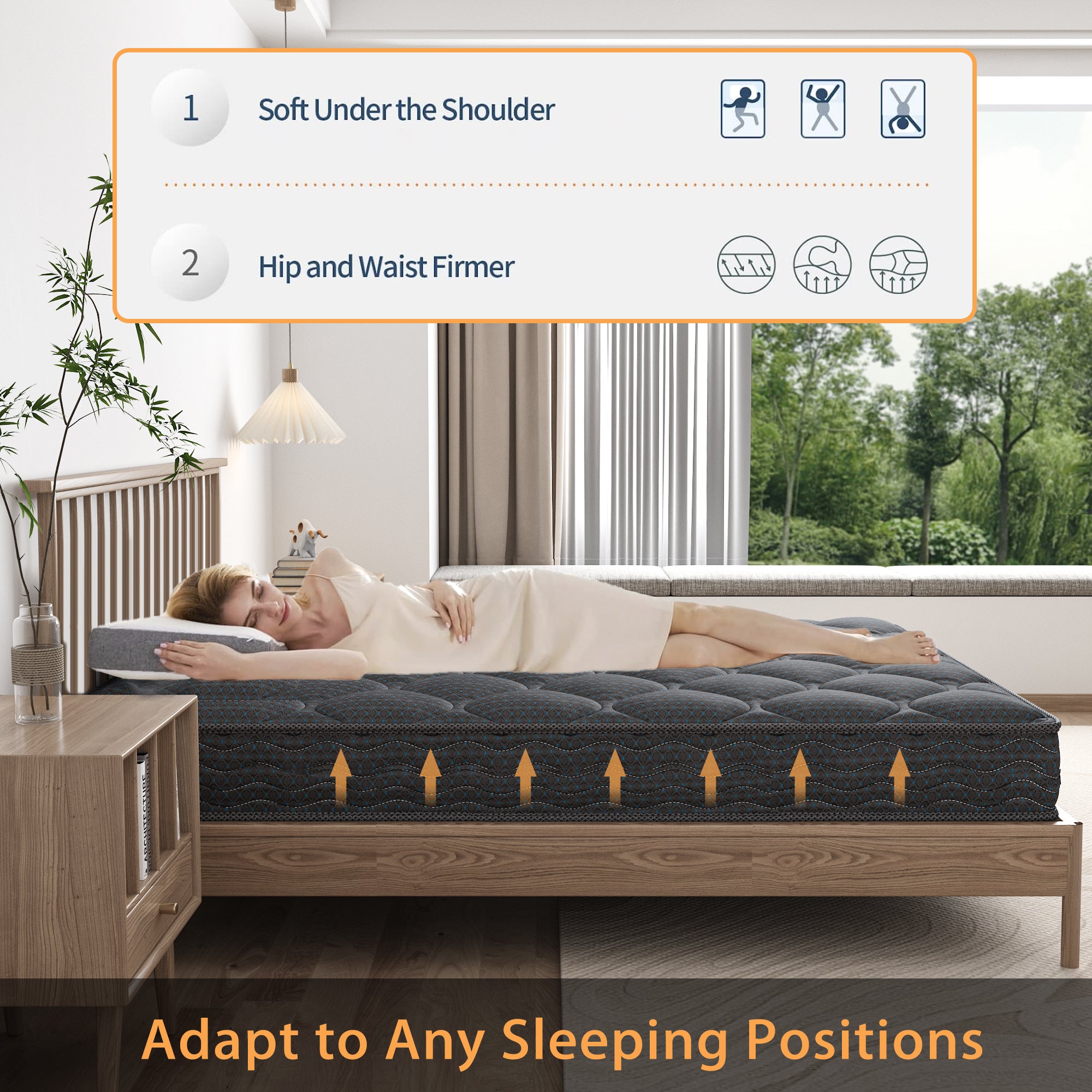 Sweetlove Single Bed Mattress 16cm Foam Medium Firm Bonnell Spring