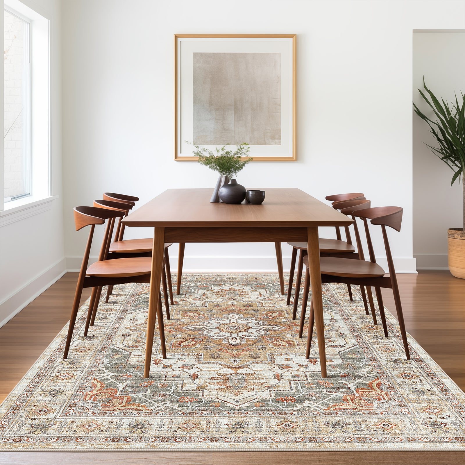 1pc Area Rug for Living Room Washable Rugs Non Slip Indoor Floor Carpet Foldable Large Soft Area Rug