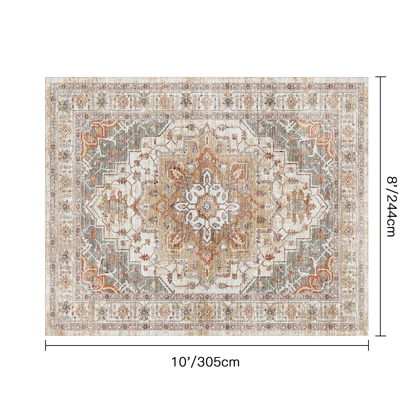 1pc Area Rug for Living Room Washable Rugs Non Slip Indoor Floor Carpet Foldable Large Soft Area Rug