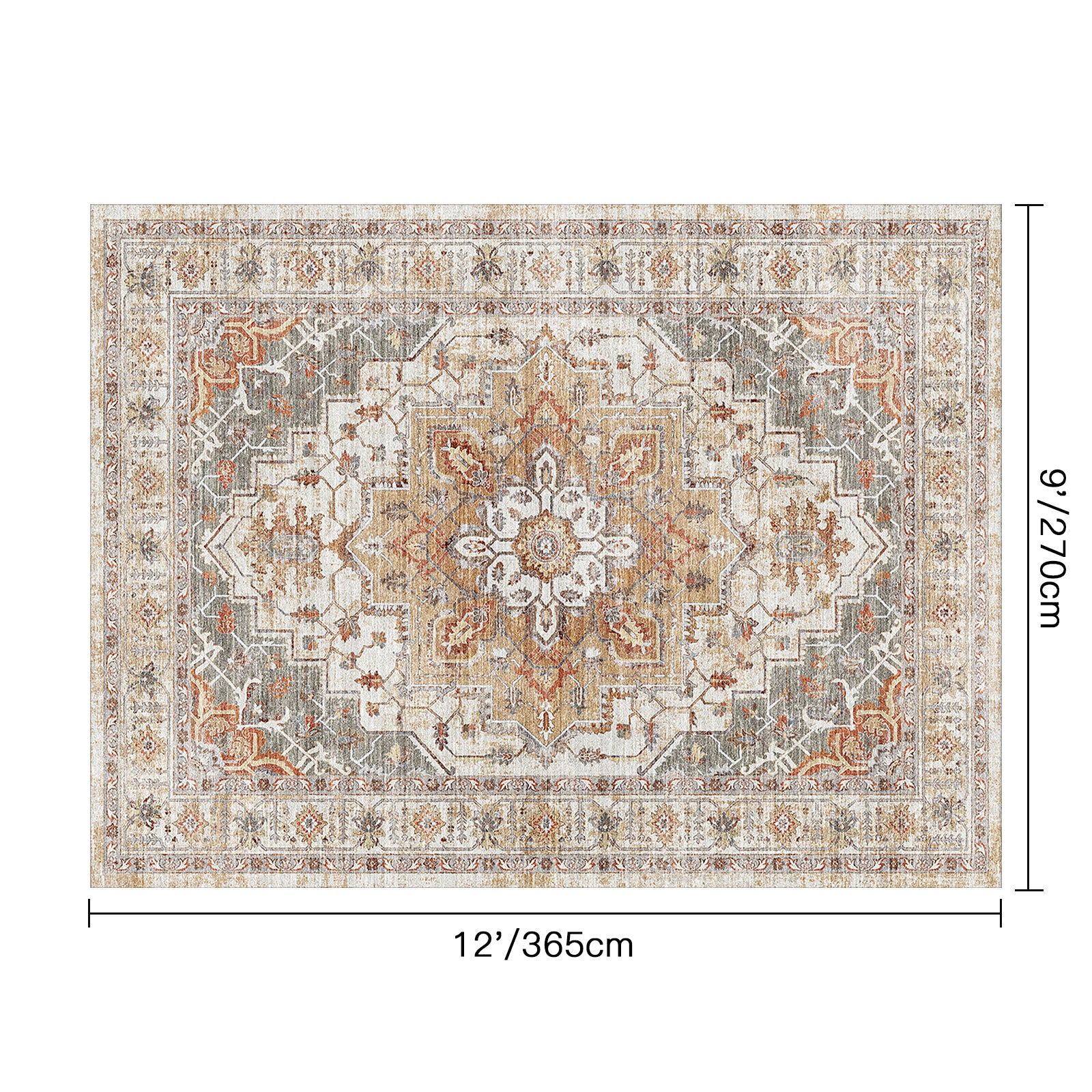 1pc Area Rug for Living Room Washable Rugs Non Slip Indoor Floor Carpet Foldable Large Soft Area Rug