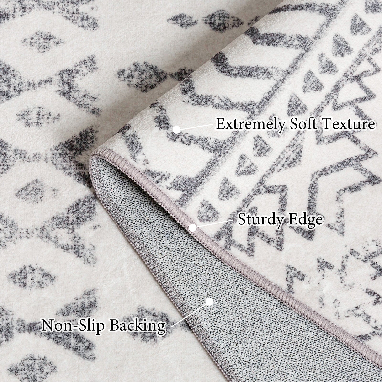 1pc Area Rug for Living Room Washable Rugs Non Slip Indoor Floor Carpet Foldable Large Soft Area Rug