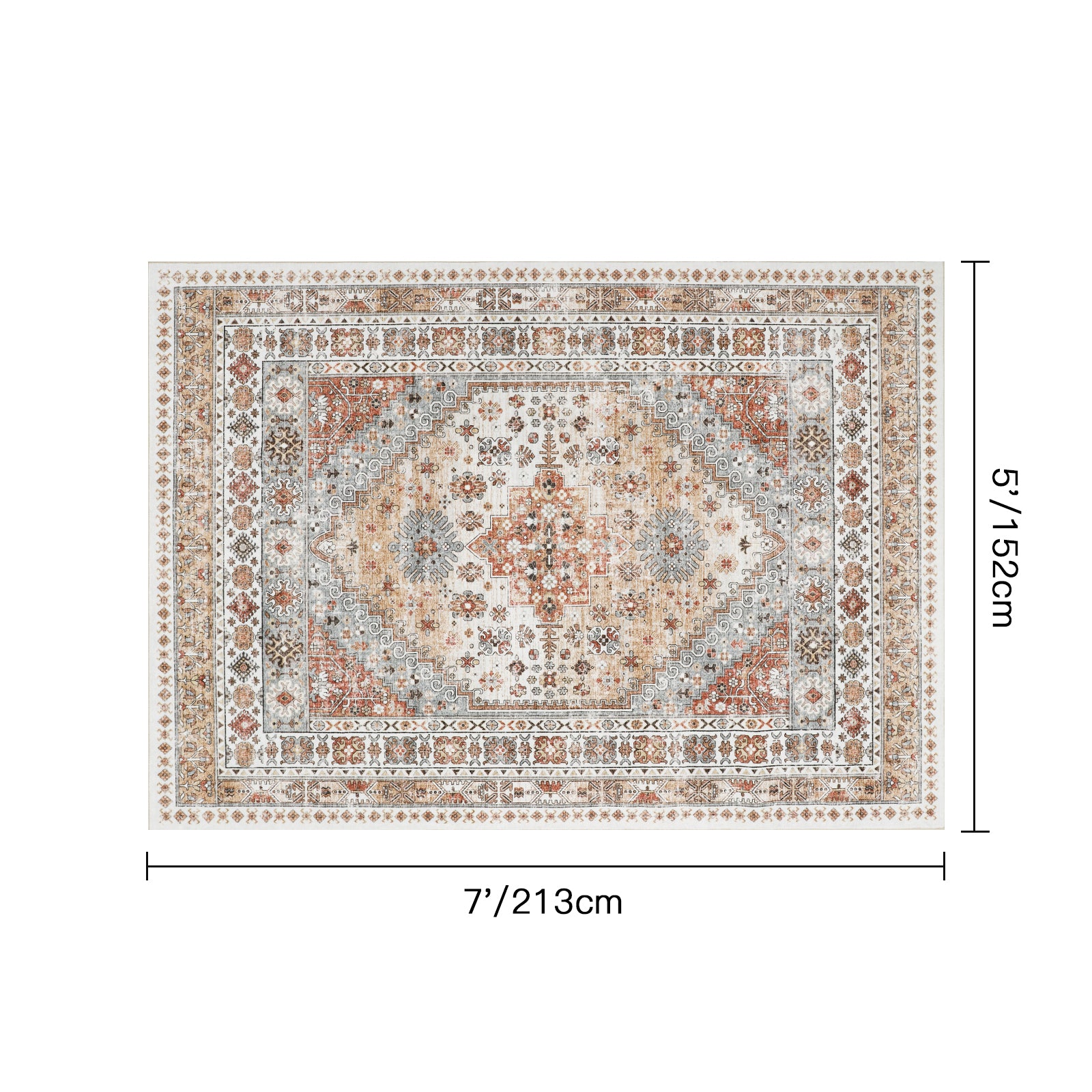 1pc Area Rug for Living Room Washable Rugs Non Slip Indoor Floor Carpet Foldable Large Soft Area Rug