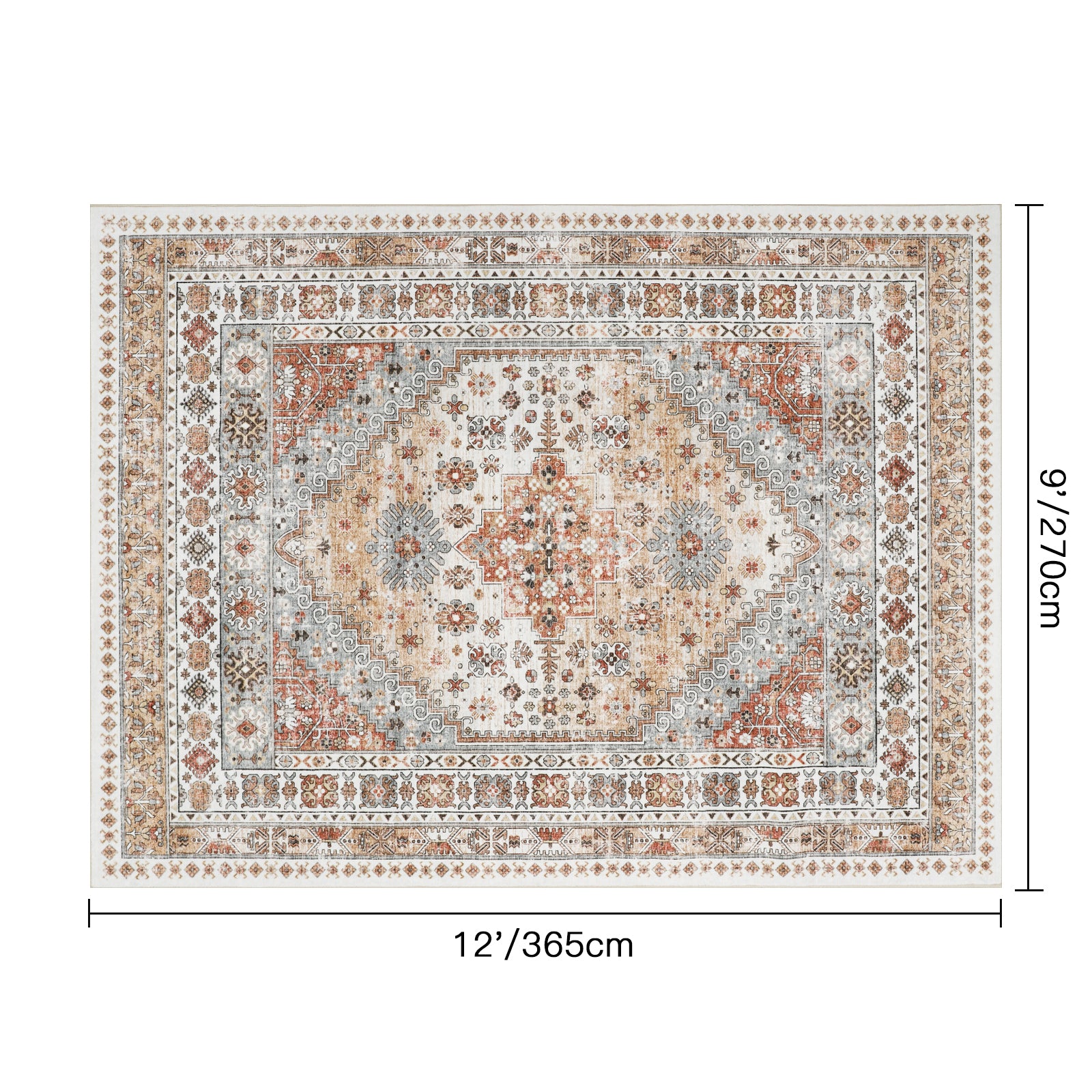 1pc Area Rug for Living Room Washable Rugs Non Slip Indoor Floor Carpet Foldable Large Soft Area Rug