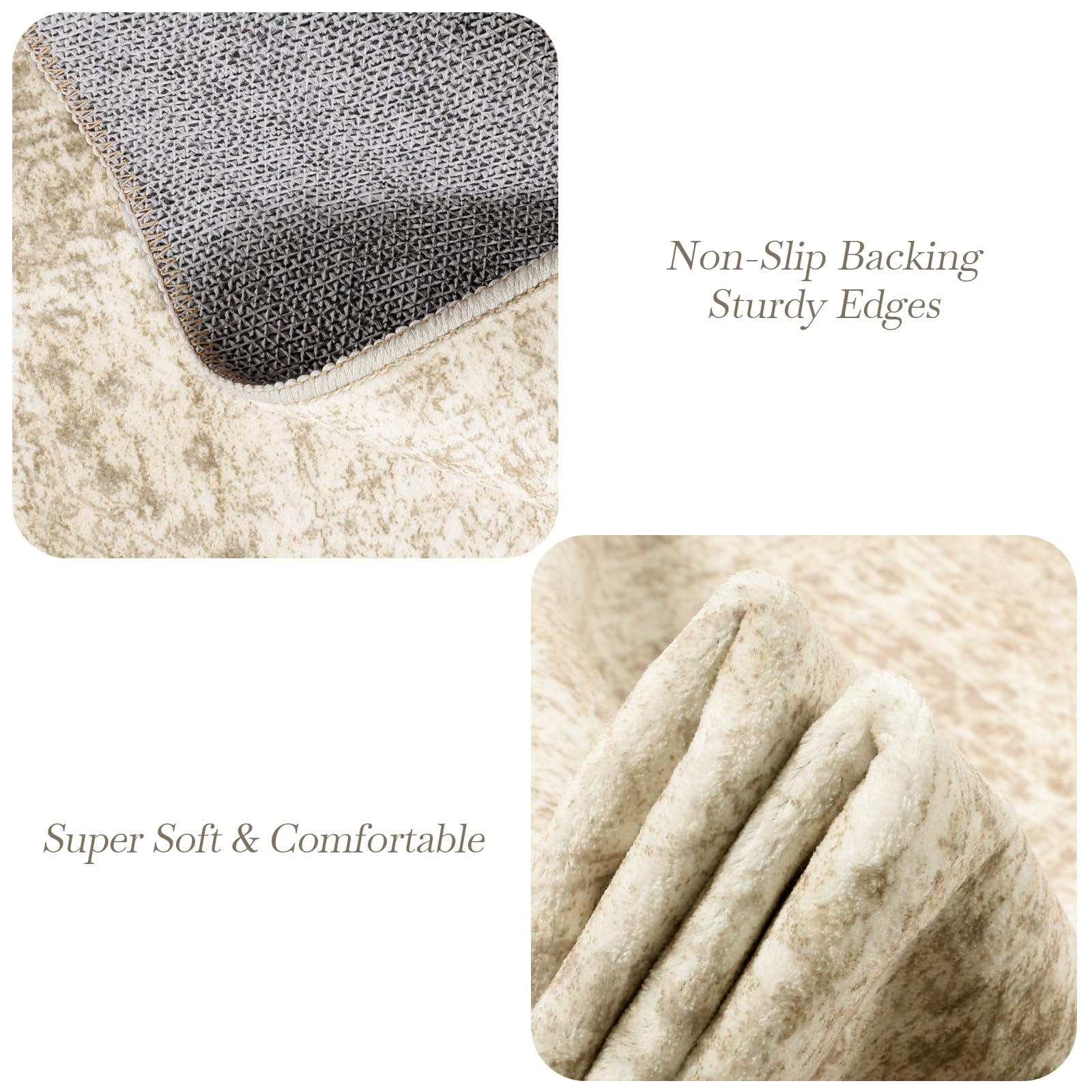 1pc Runner Rug for Corridor Washable Rugs Non Slip Indoor Floor Carpet Foldable Large Soft Area Rug