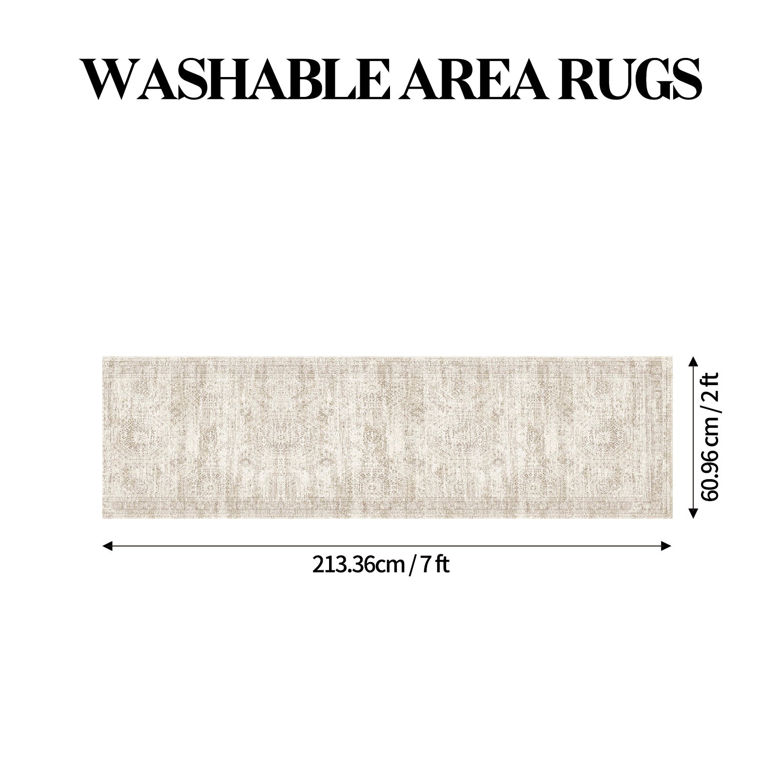 1pc Runner Rug for Corridor Washable Rugs Non Slip Indoor Floor Carpet Foldable Large Soft Area Rug