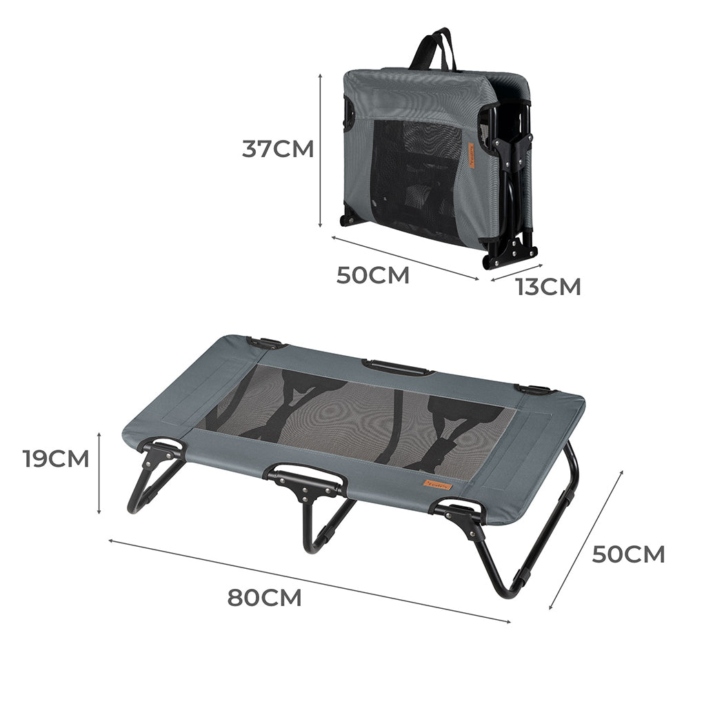 Tedi's Elevated Dog Bed Raised Pet Trampoline Hammock Mesh-Folding No Assembly Need,Indoor & Outdoor