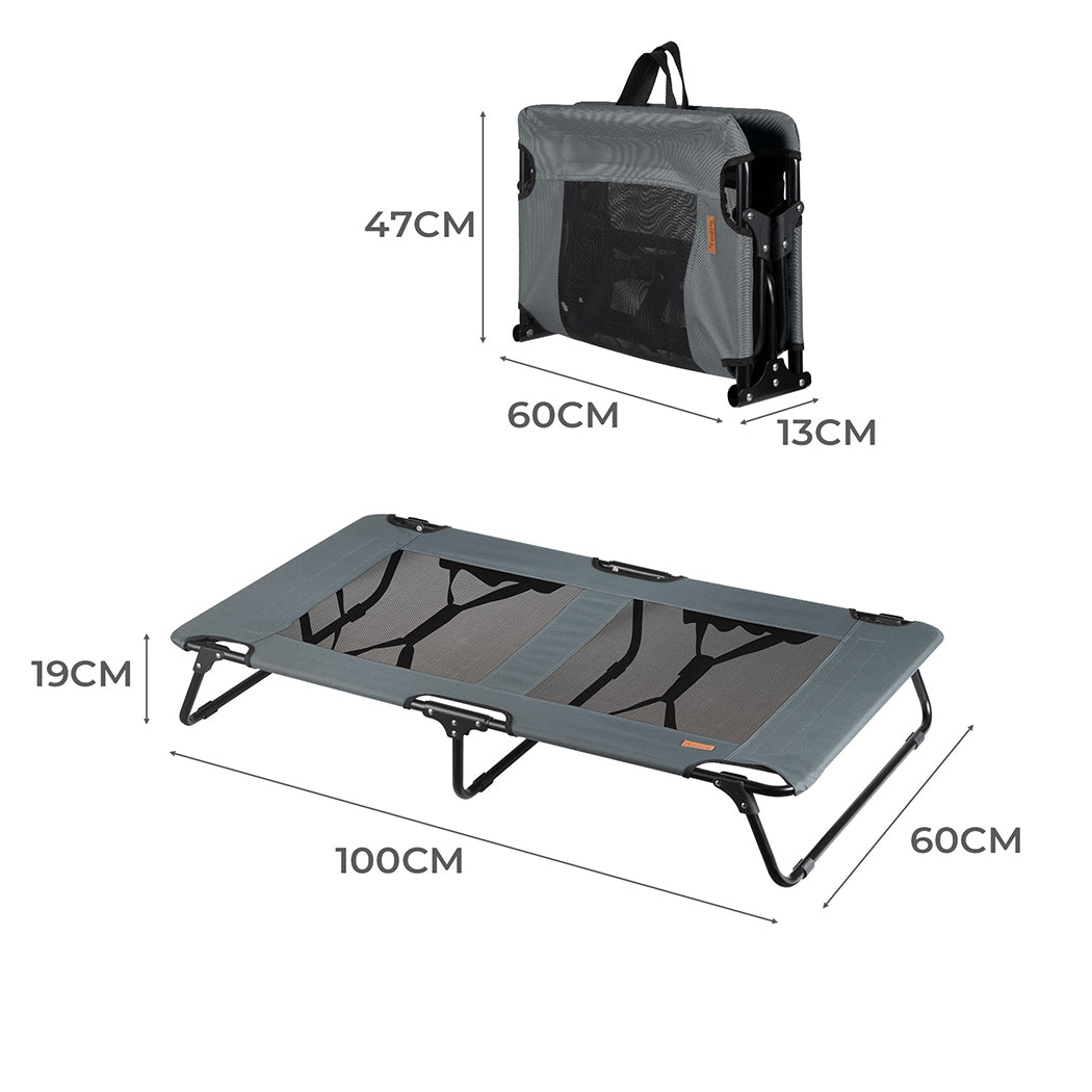 Tedi's Elevated Dog Bed Raised Pet Trampoline Hammock Mesh-Folding No Assembly Need,Indoor & Outdoor