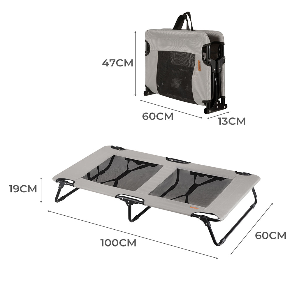 Tedi's Elevated Dog Bed Raised Pet Trampoline Hammock Mesh-Folding No Assembly Need,Indoor & Outdoor