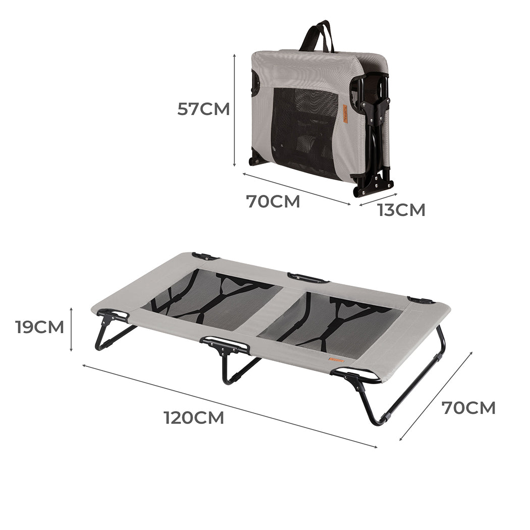 Tedi's Elevated Dog Bed Raised Pet Trampoline Hammock Mesh-Folding No Assembly Need,Indoor & Outdoor