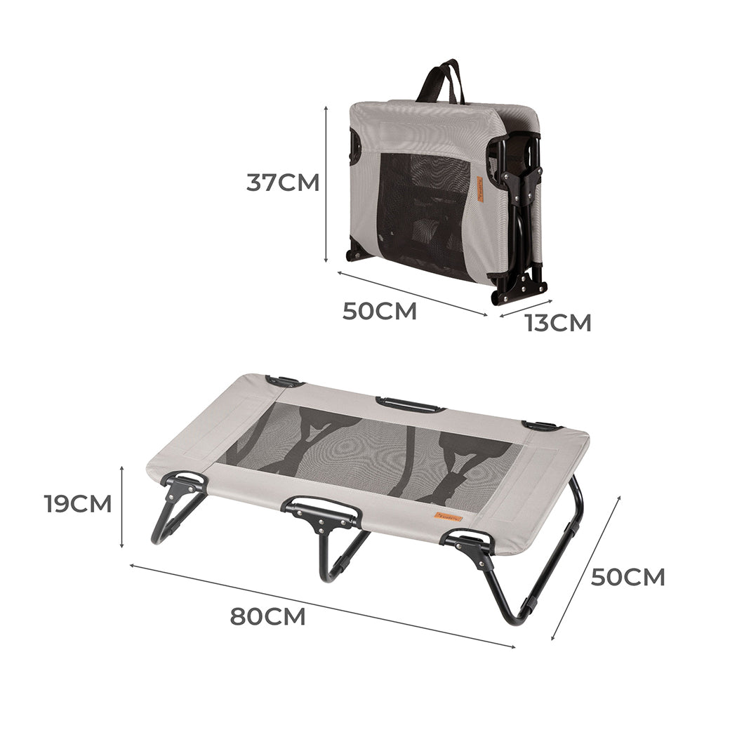 Tedi's Elevated Dog Bed Raised Pet Trampoline Hammock Mesh-Folding No Assembly Need,Indoor & Outdoor