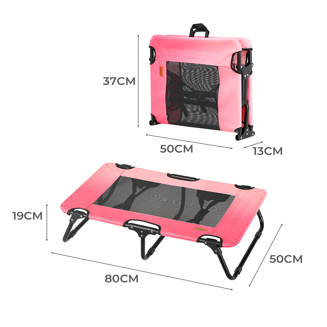 Tedi's Elevated Dog Bed Raised Pet Trampoline Hammock Mesh-Folding No Assembly Need,Indoor & Outdoor