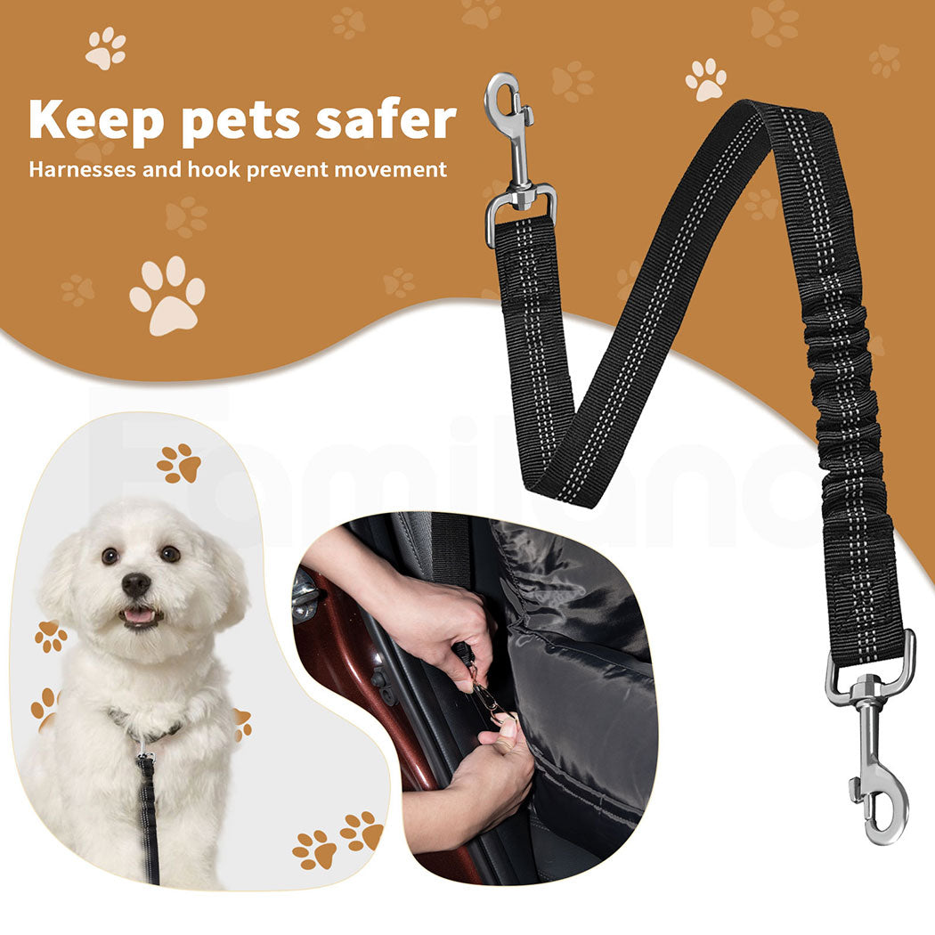 Tedi’s Dog Car Booster Seat Waterproof Travel Pet Bed Removable Washable Medium Cat Car Bed