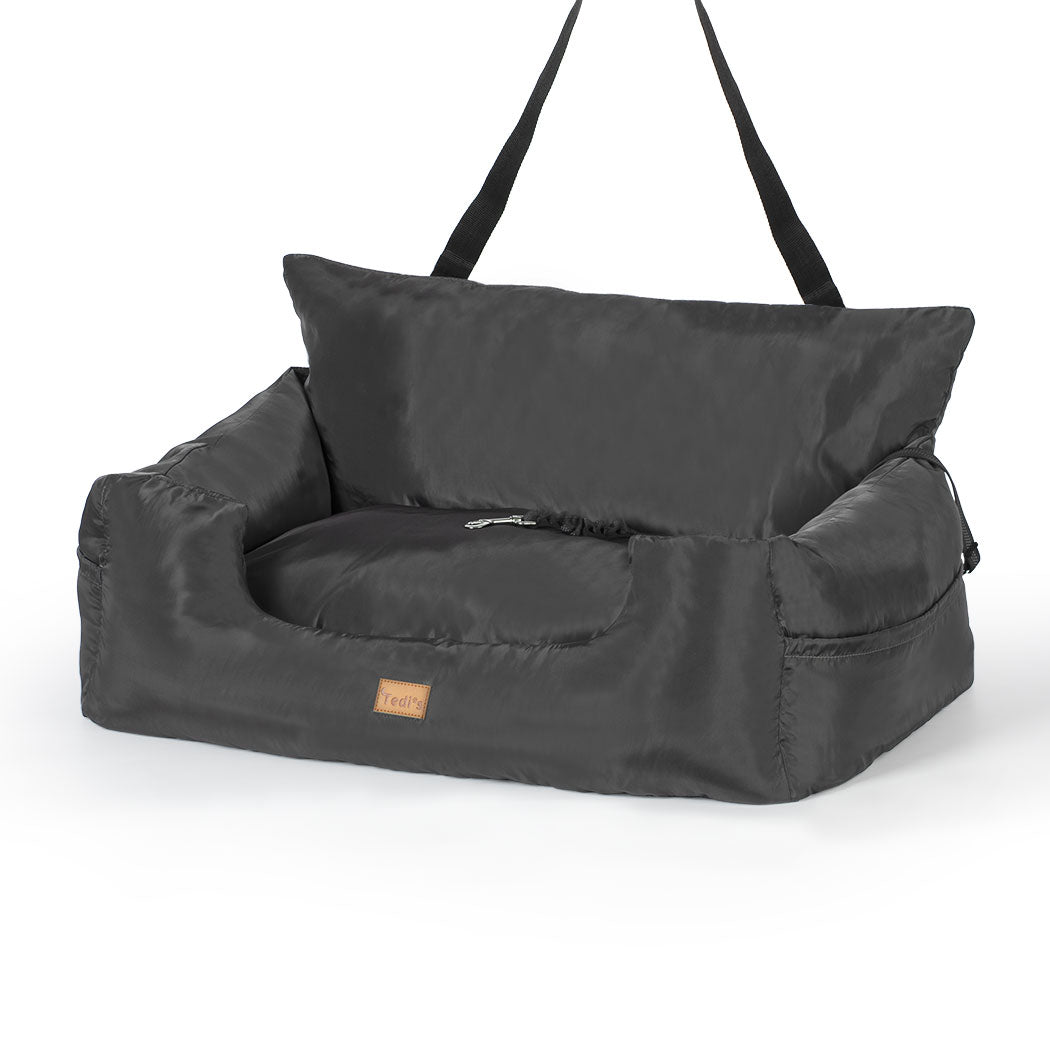Tedi’s Dog Car Booster Seat Waterproof Travel Pet Bed Removable Washable Medium Cat Car Bed