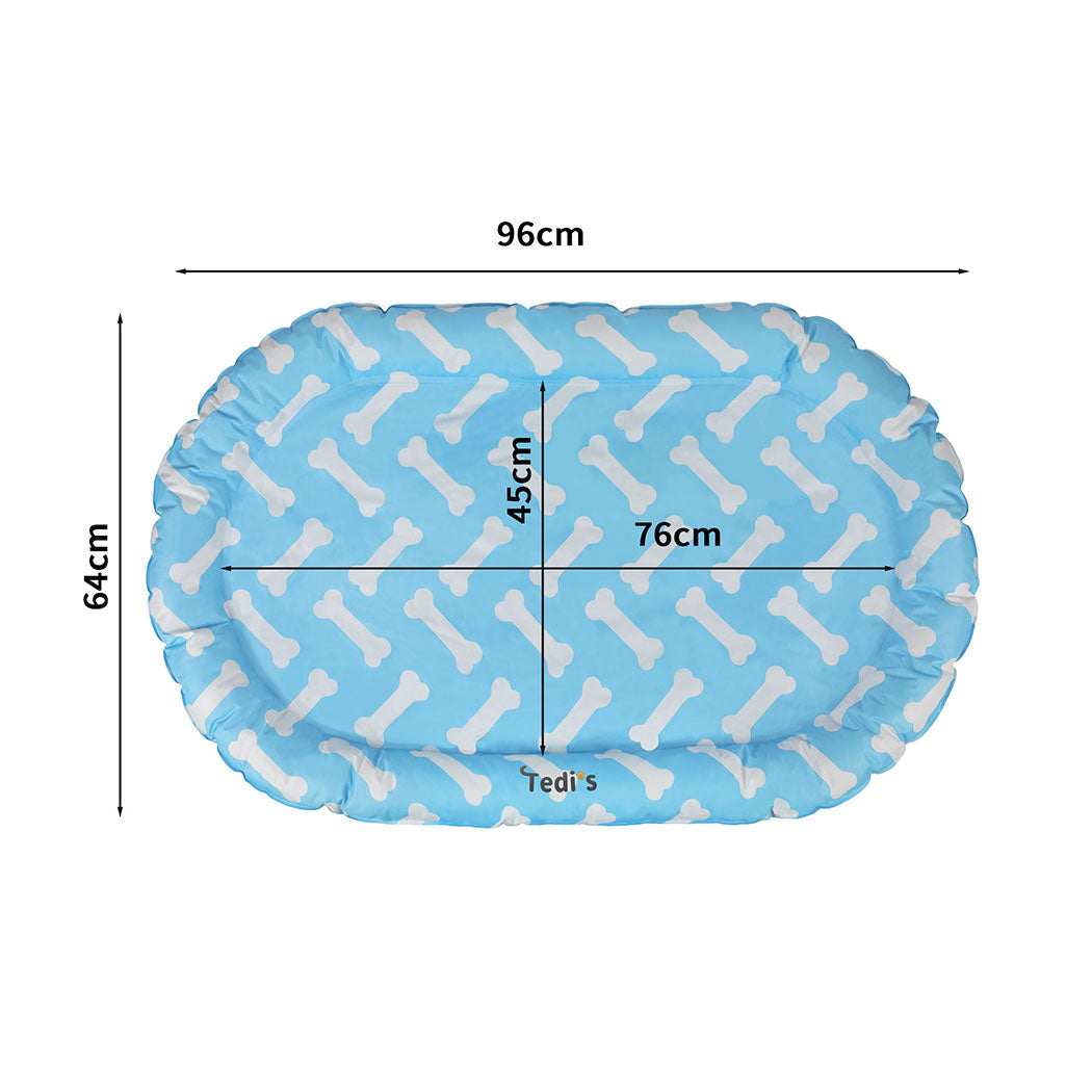 Tedi's Dog Cooling Mat for Dogs,Outdoor Cooling Dog Bed Waterproof with Pillow,Non-toxic Gel