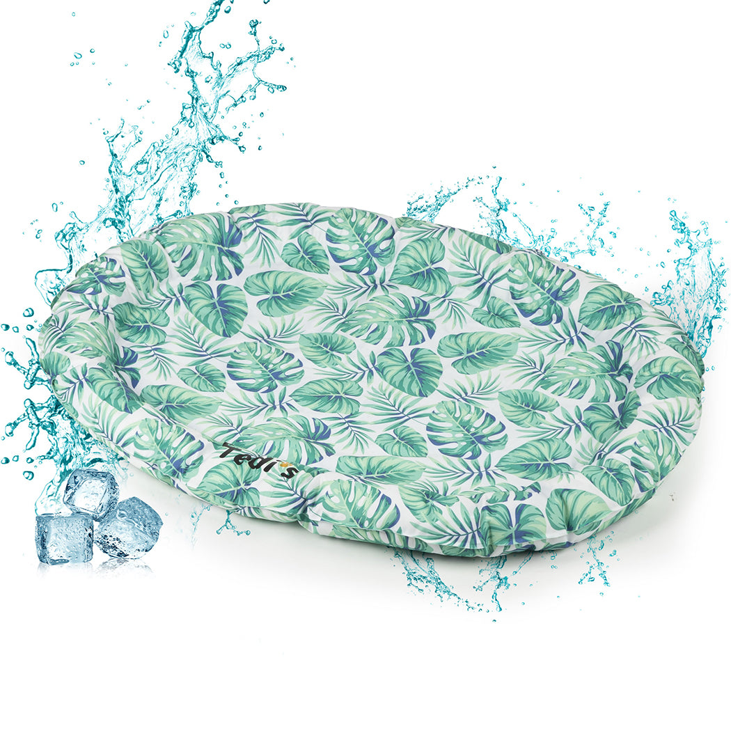 Tedi's Dog Cooling Mat for Dogs,Outdoor Cooling Dog Bed Waterproof with Pillow,Non-toxic Gel