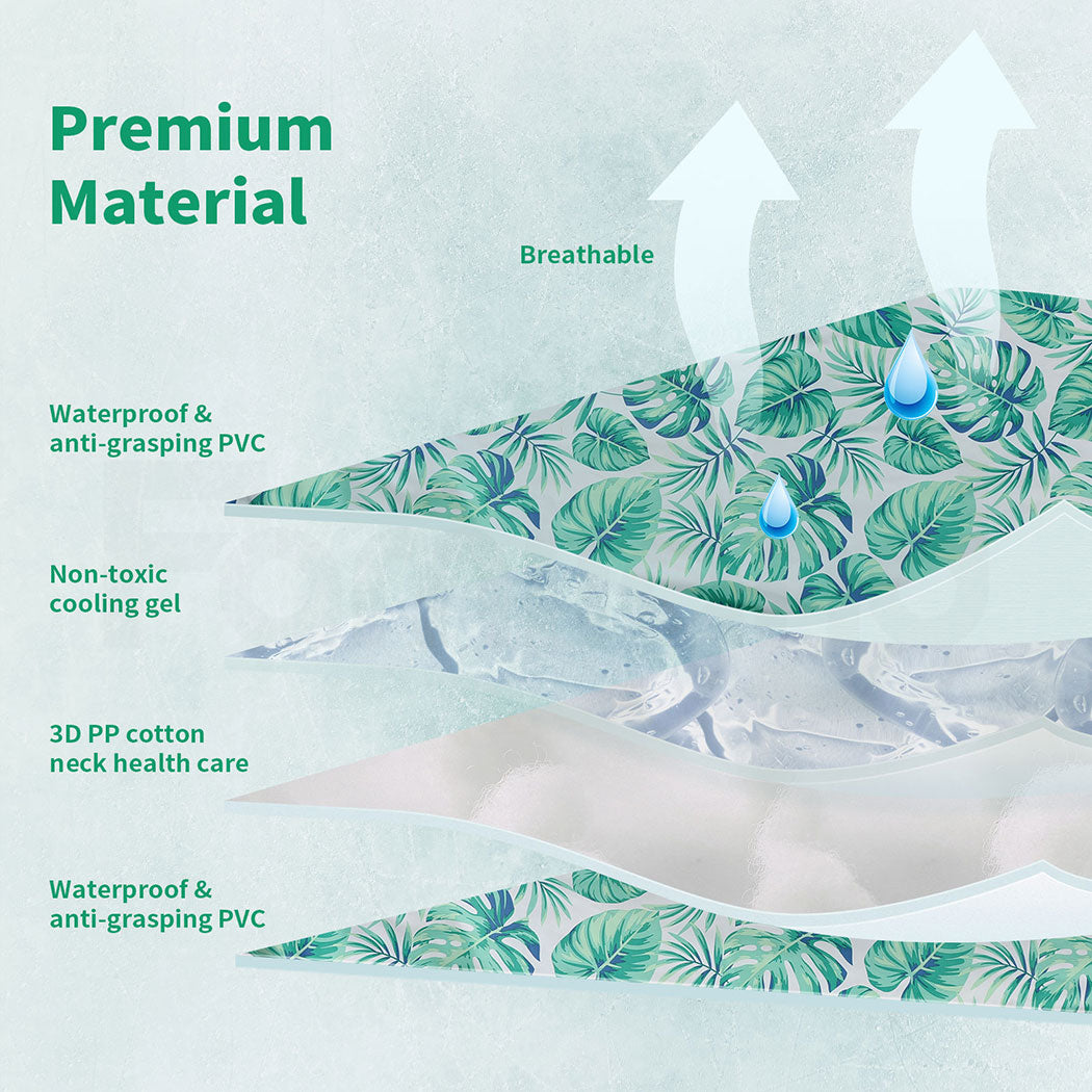 Tedi's Dog Cooling Mat for Dogs,Outdoor Cooling Dog Bed Waterproof with Pillow,Non-toxic Gel