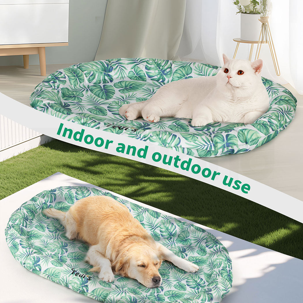 Tedi's Dog Cooling Mat for Dogs,Outdoor Cooling Dog Bed Waterproof with Pillow,Non-toxic Gel
