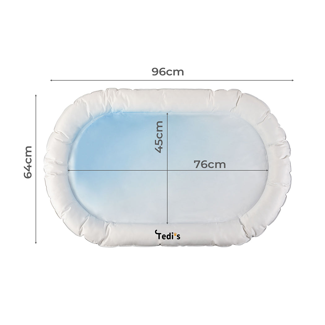 Tedi's Dog Cooling Mat for Dogs,Outdoor Cooling Dog Bed Waterproof with Pillow,Non-toxic Gel