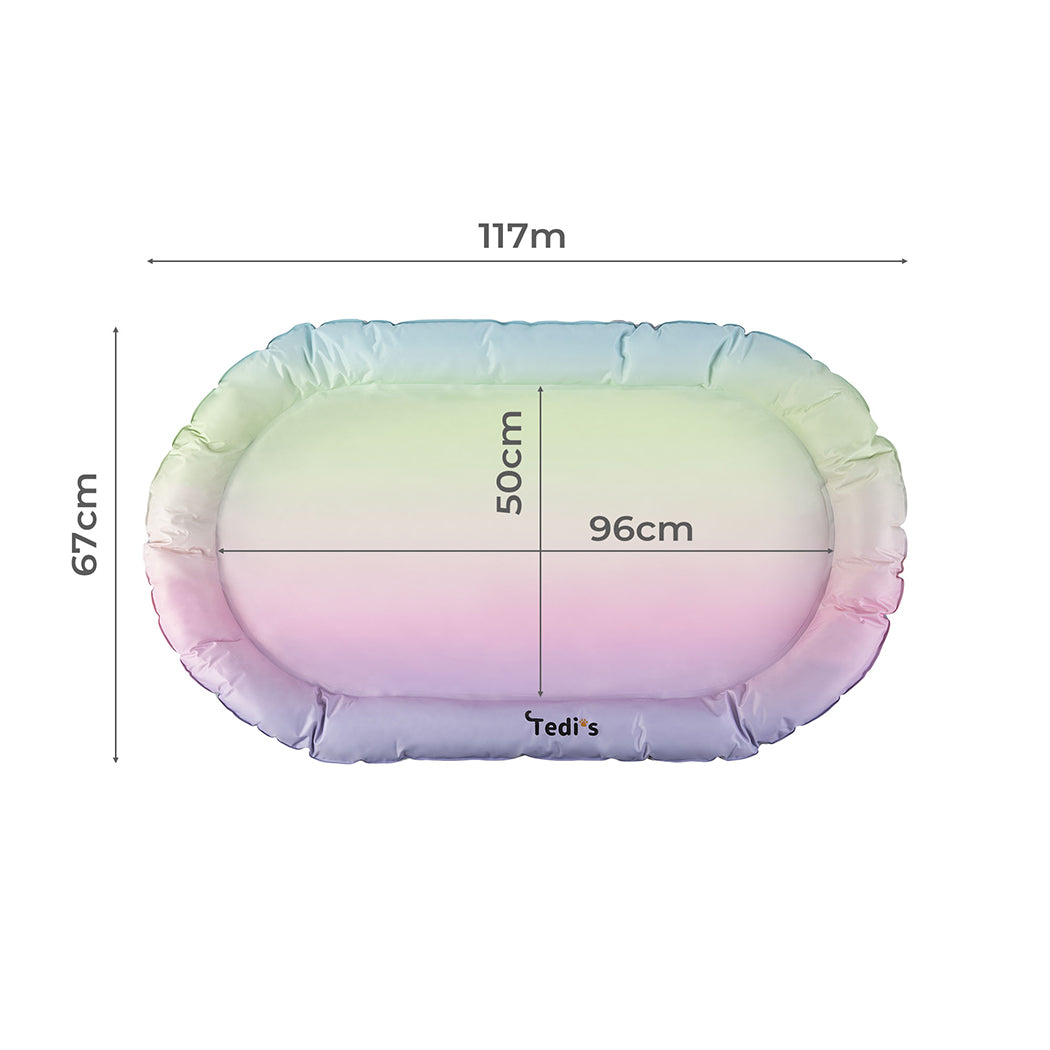 Tedi's Dog Cooling Mat for Dogs,Outdoor Cooling Dog Bed Waterproof with Pillow,Non-toxic Gel