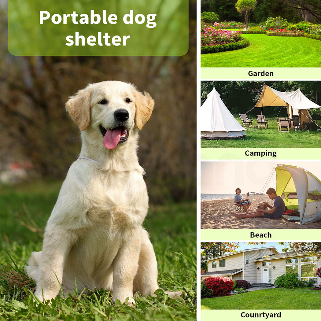 Tedi’s 2 In 1 Dog Kennel - Pet House Elevated Dog Bed Outdoor Pet Tent Waterproof Dog Shelter