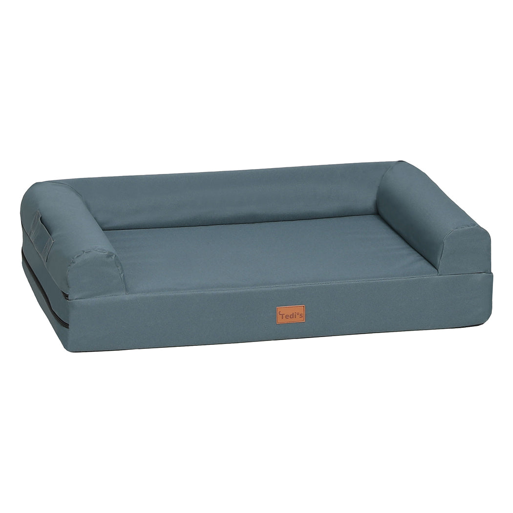 Tedi’s Waterproof Orthopedic Dog Bed Calming Pet Beds Washable  Removable Cover Portable Handle