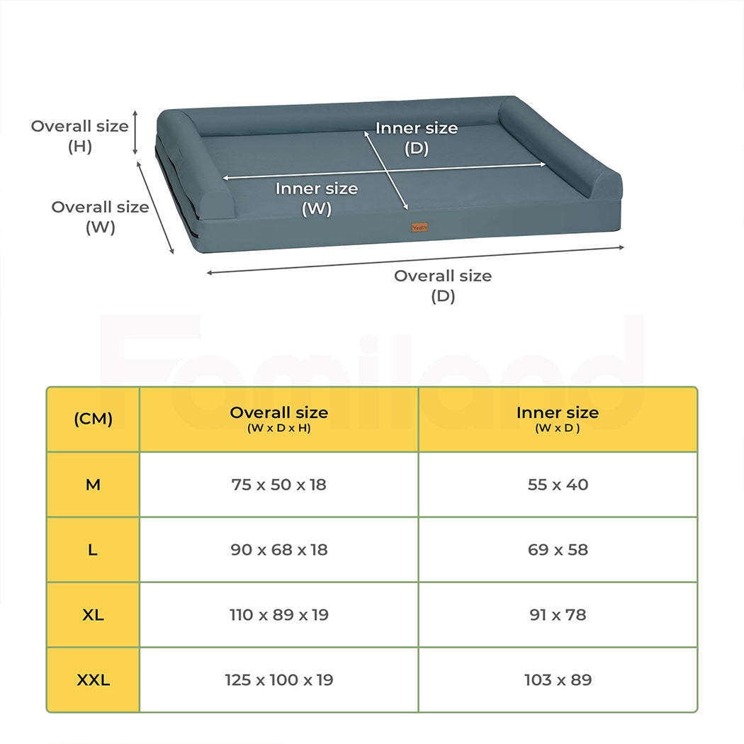 Tedi’s Waterproof Orthopedic Pet Beds Washable Removable