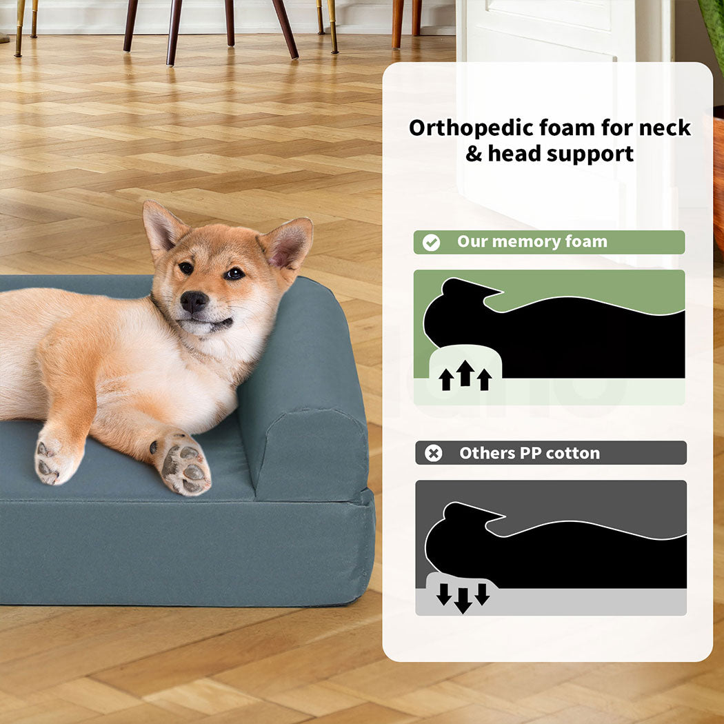Tedi’s Waterproof Orthopedic Dog Bed Calming Pet Beds Washable  Removable Cover Portable Handle