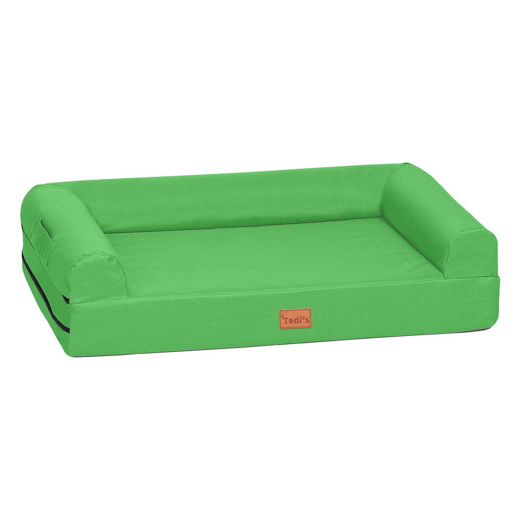 Tedi’s Waterproof Orthopedic Dog Bed Calming Pet Beds Washable Removable Cover Portable Handle
