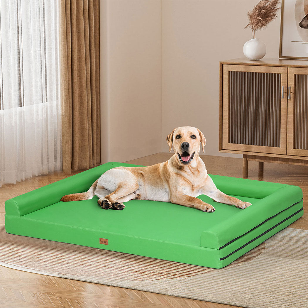 Tedi’s Waterproof Orthopedic Dog Bed Calming Pet Beds Washable Removable Cover Portable Handle