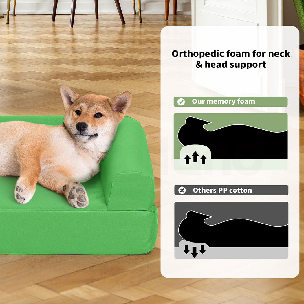 Tedi’s Waterproof Orthopedic Dog Bed Calming Pet Beds Washable Removable Cover Portable Handle