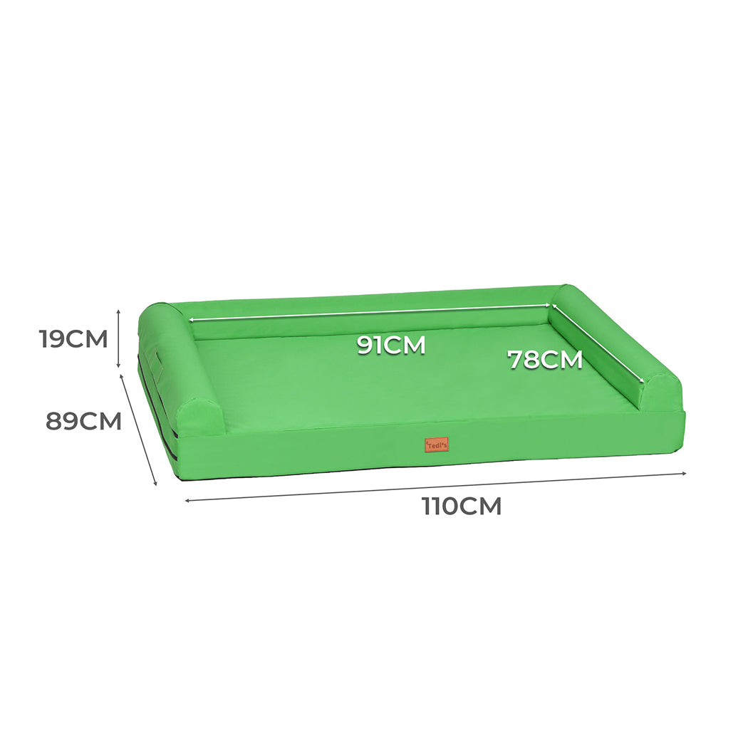 Tedi’s Waterproof Orthopedic Dog Bed Calming Pet Beds Washable Removable Cover Portable Handle