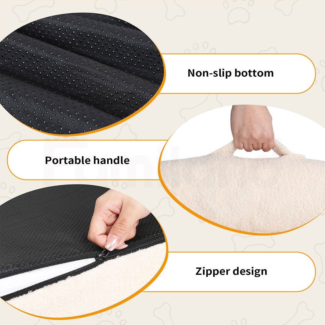 Tedi’s Orthopedic Dog Bed Pet Calming Mat Memory Foam Removable Washable Portable