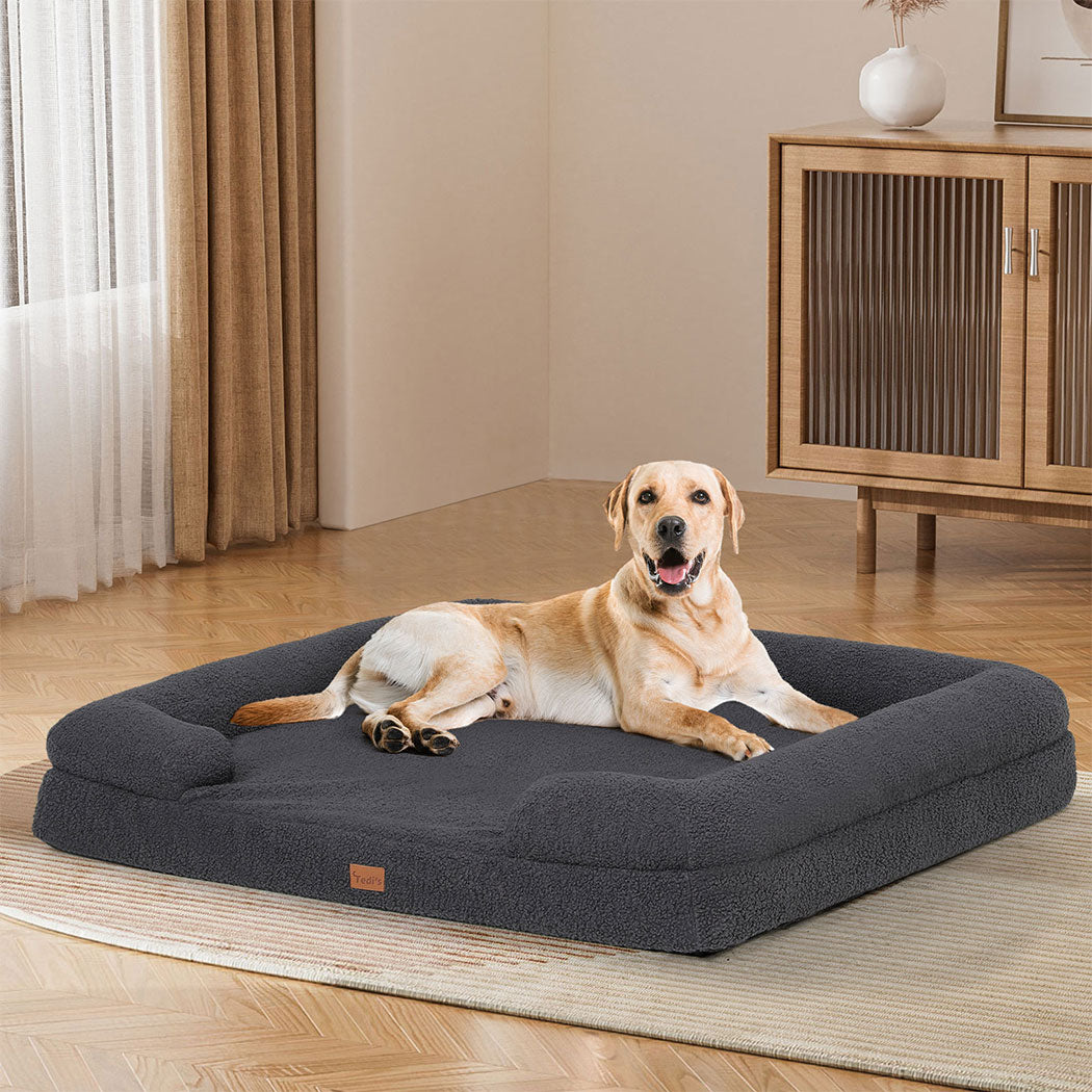 Tedi’s Orthopedic Dog Bed Pet Calming Mat Memory Foam Removable Washable Portable