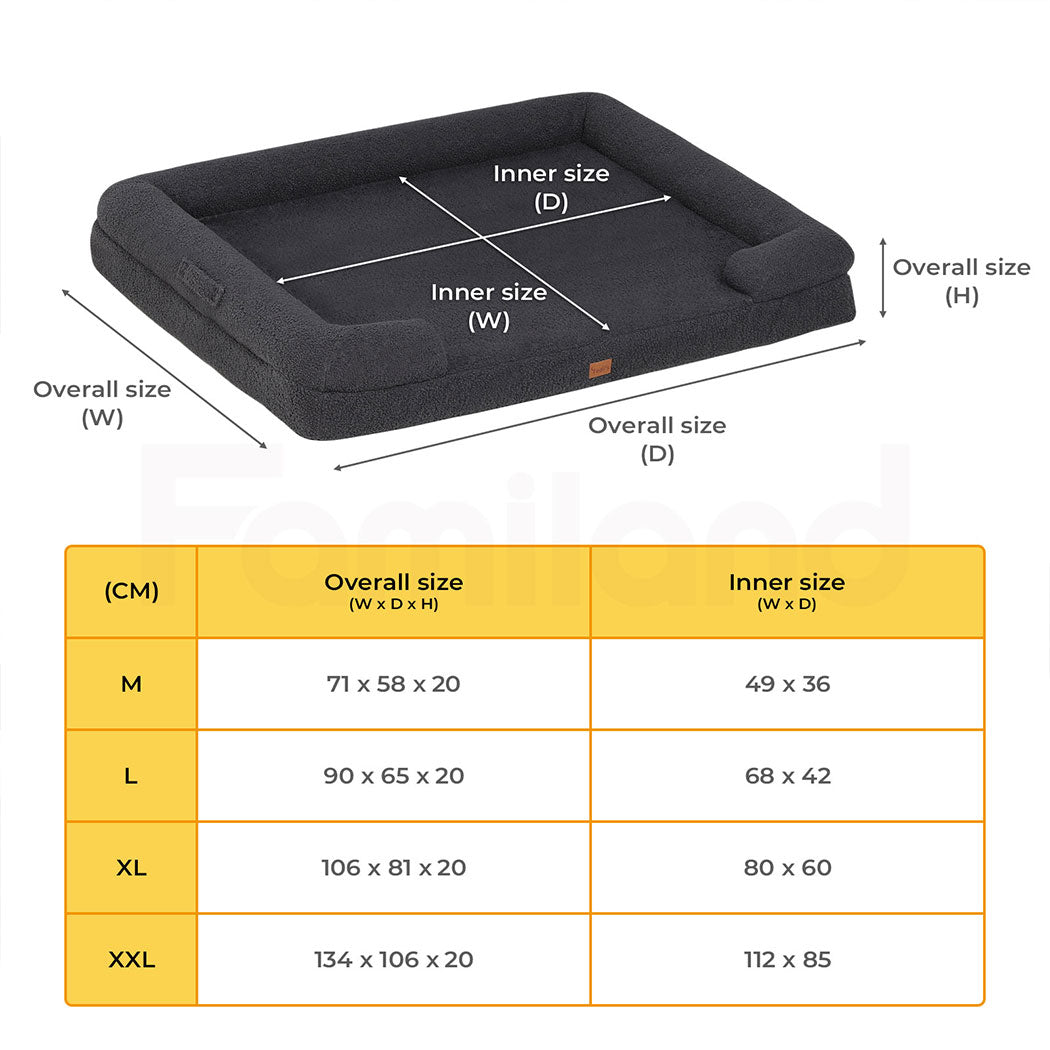 Tedi’s Orthopedic Dog Bed Pet Calming Mat Memory Foam Removable Washable Portable