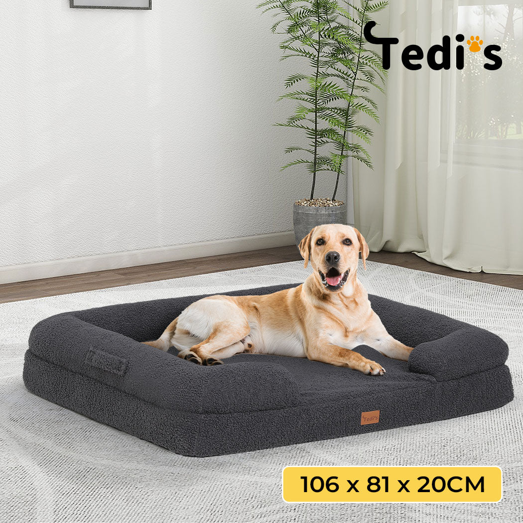 Tedi’s Orthopedic Dog Bed Pet Calming Mat Memory Foam Removable Washable Portable