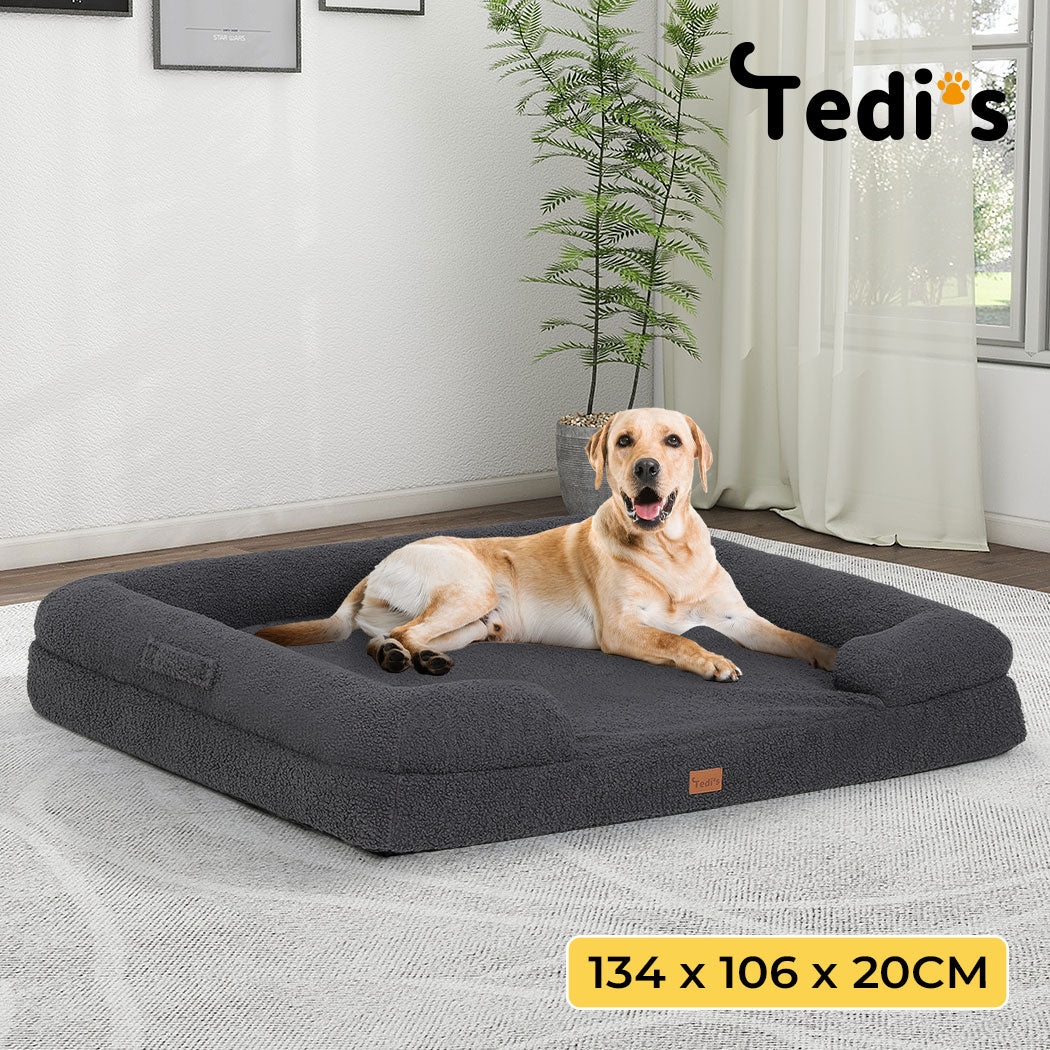 Tedi’s Orthopedic Dog Bed Pet Calming Mat Memory Foam Removable Washable Portable