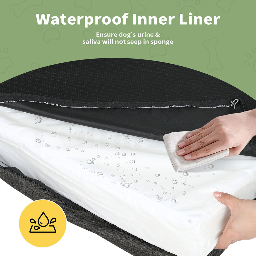 Tedi’s Orthopedic Dog Bed Calming Pet Beds Washable Portable Handle Large