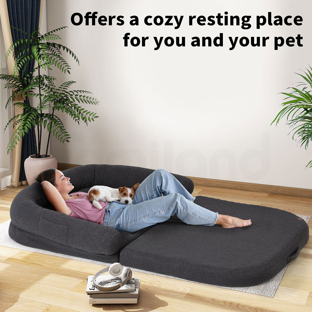 Tedi’s 2 in 1 Foldable Human Size Dog Bed Sofa Waterproof Inner Washable Portable