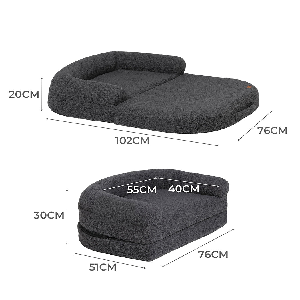 Tedi’s 2 in 1 Foldable Human Size Dog Bed Sofa Waterproof Inner Washable Portable